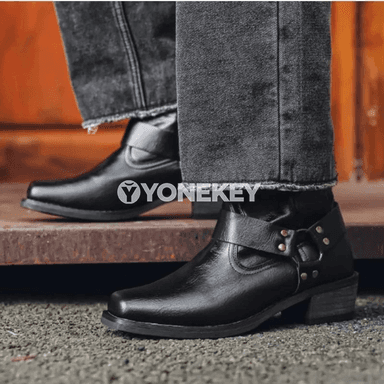 Erkekler üçin retro goýy goňur ýokary boýunly ädikler