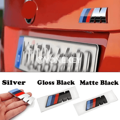 BMW M emblemli kuzow stikeri, arka bagaj ýazgysy — 5.5/4.5/9/7.3 sm