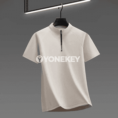 Erkekler üçin dem alýan ýarym zip polo köýnek, gündelik we sport üçin