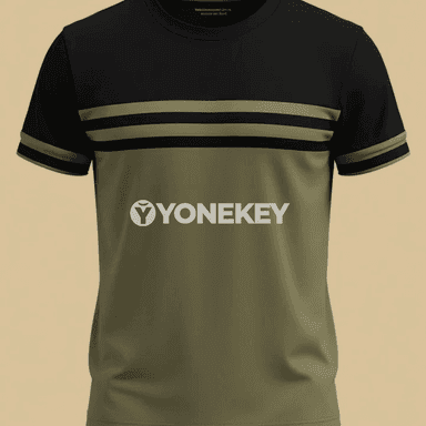 Erkekler üçin ýazky zolakly futbolka, ýeňil we çalt guradyjy