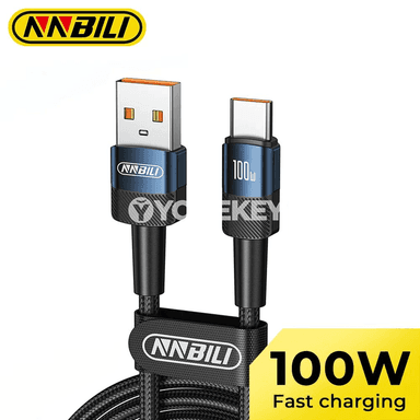 NNBILI 100W USB-C çalt zarýad kabeli, 1m/2m