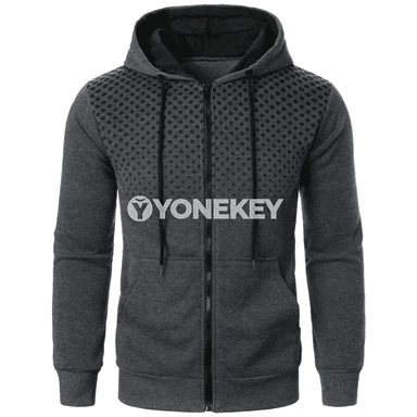 Erkekler üçin ýeňil fermuarly kapşonly güýz-gyş sport jaketi