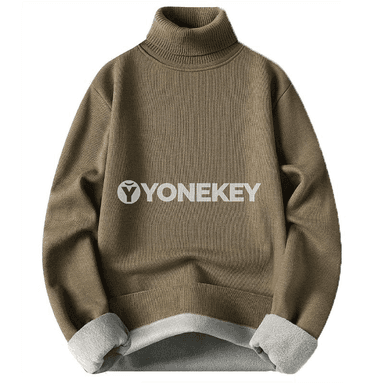 Erkekler üçin boýunly ýyly switer, örme klassik model
