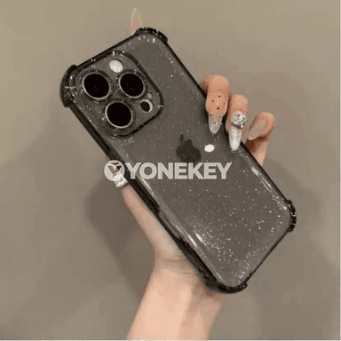 iPhone üçin açyk glitter silikon gorag gapak