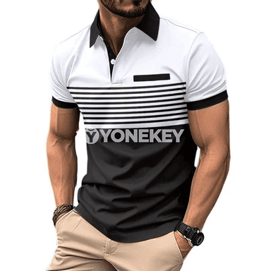 Erkekler üçin ýeňil, dem alýan polo futbolkasy