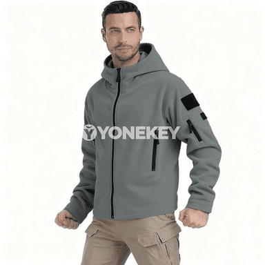 Erkekler üçin ýyly fleece kurtka, göçme we şäher üçin amatly
