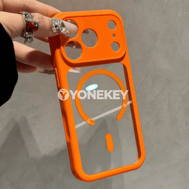 iPhone üçin magnitli açyk silikon gapak, Pro Max/Plus laýyk