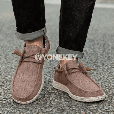 Erkekler üçin rahat kanwa slip-on aýakgaplar, 40-47 ölçeg