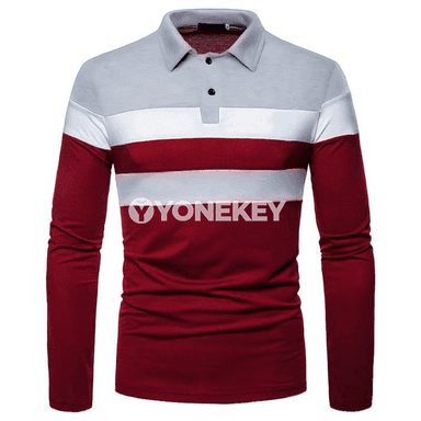 Erkekler üçin uzyn ýeňli polo köýnek, işewür gündelik stil