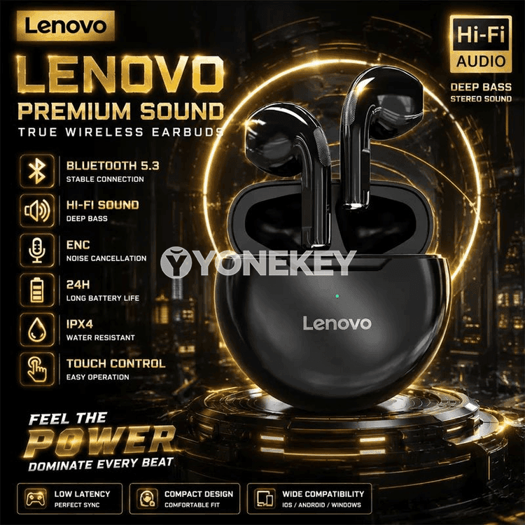 Lenovo HT38 simsiz Bluetooth 5.4 TWS nauşnikler