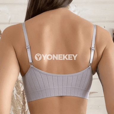 Zenanlar üçin tikinsiz sport bra, ýeňsiz kamisol görnüşi