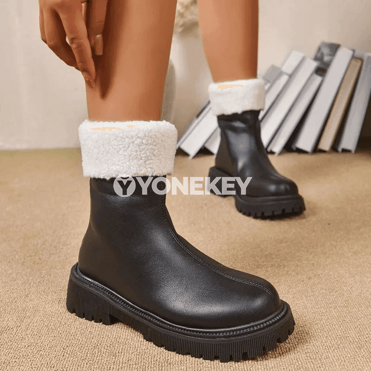 Zenanlar üçin gyş ýyly plush ýokary boýunly ädikler