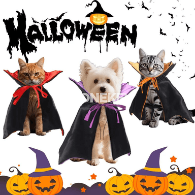 Kiçi itler üçin Hallowin köýnegi, wampir görnüşli pelerine