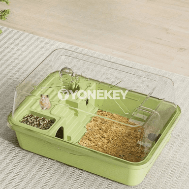 Hamster üçin uly, çydamly, ýokarky açylýan ýaşaýyş jaýy