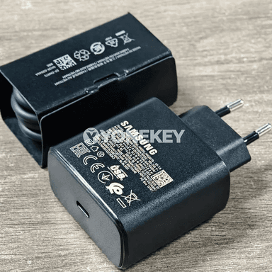 Samsung 45W USB-C çalt zarýad beriji adapter, kabel bilen