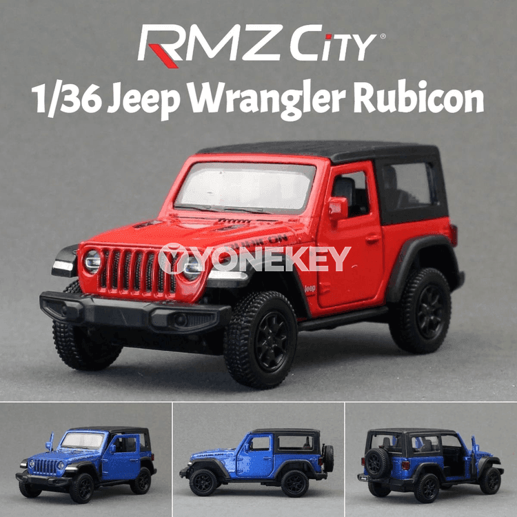 Jeep Wrangler Rubicon 1:36 metal model awtoulag, pull-back