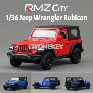 Jeep Wrangler Rubicon 1:36 metal model awtoulag, pull-back