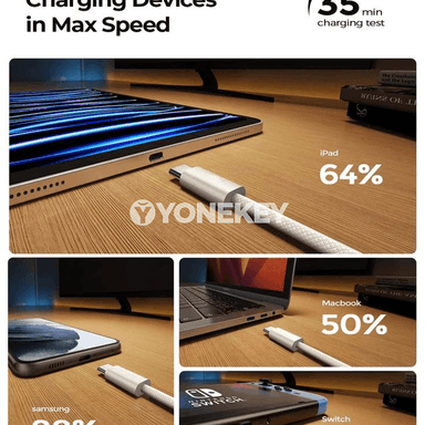 60W USB-C - USB-C çalt zarýad beriji kabel