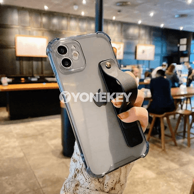 iPhone üçin bileklikli inçe urga garşy transparent gapak