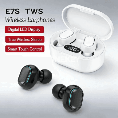 DAMORE E7S simsiz Bluetooth nauşnik, mikrofonly, LED displeýli