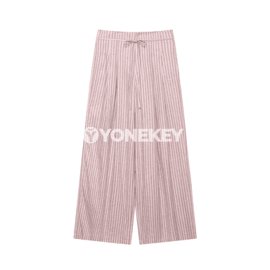 Zenanlar üçin giň balakly zolakly tomus pantalonlary
