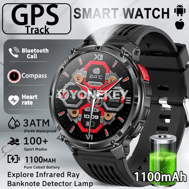 GPS akylly sagat, 1100mAh, sport we açyk howa üçin, suw geçirmeýän