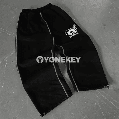 Uniseks giň kesimli kargo sport balaklary, boýunbagly, rahat gündelik stil