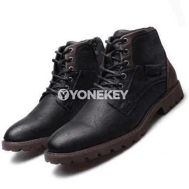 Erkekler üçin retro ankle boots — çydamly, gündelik we iş aýakgaby