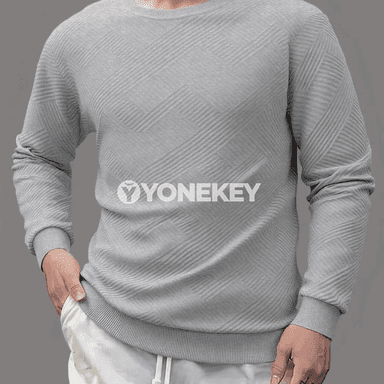Erkekler üçin ýaz-güýz uzyn ýeňli ýeňil sweatshirt
