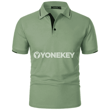 Erkekler üçin ýazlyk ýeňil polo futbolka, gysga ýeňli, gündelik stil