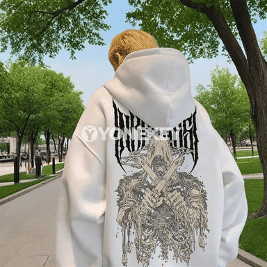 Erkekler üçin şäher stildäki giň kapýuşonly switer, 2XL-8XL