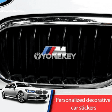 BMW üçin 3D M emblema — öň gril nyşany, ABS tuning aksesuary