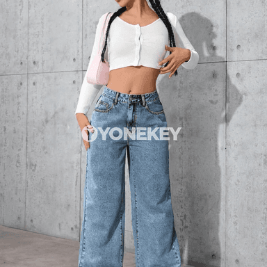 Aýal-gyzlar üçin rahat slim fit denim jalbarlar, uly ölçegler