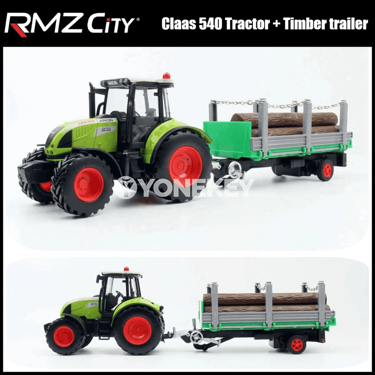 Claas traktorly ýük awtoulag modeli 1:32, metal oýnawaç
