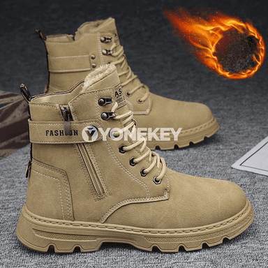 Erkekler üçin ýyly gyş ädigi, zamşa görnüşli rahat köwüş