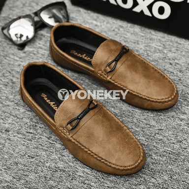 Erkekler üçin rahat loafer köwüşleri, PU deri, 39-45 ölçeg