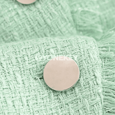 Zenanlar üçin güýz blazer, ýeňli, düwmeli, inçe kesimli