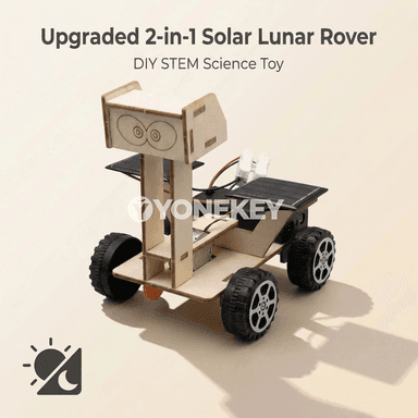 2-in-1 Gün we Lunar Rover STEM agaçlyk DIY gurluşyk toplumy