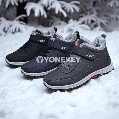 Erkekler üçin gyşda geýilýän ýyly snow boots, galyň platformaly