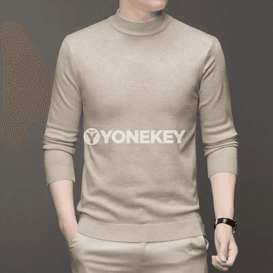 Erkekler üçin ýyly mock neck switer, gyşlyk gönükdirilen amatly model