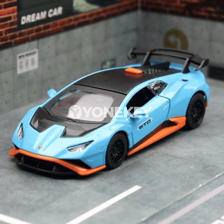 Lamborghini Huracan STO metal model awtoulag, 1:40, çekilýän