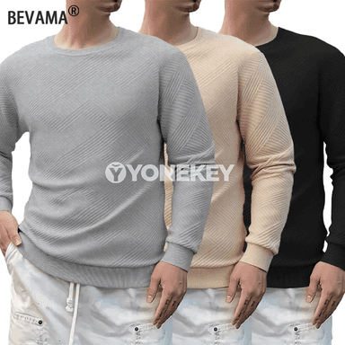 Erkekler üçin ýaz-güýz uzyn ýeňli ýeňil sweatshirt