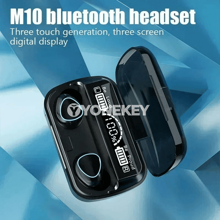 TWS Bluetooth gulaklyklar, LED displeýli, mikrofonly, simsiz