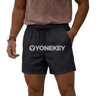 Erkekler üçin ýeňil sport şortik, çalt gurajak ýazky model