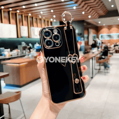 iPhone üçin ýürek şekilli el gaýyşly ýumşak gapak