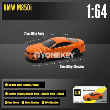 BMW M850i 1:64 metal model awtoulag oýunjak