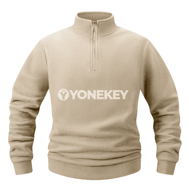 Erkekler üçin ýyly fleece switer, ýokary boýunly, güýz-gyş üçin
