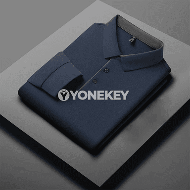 Erkekler üçin ýyly, işewür-stil uzyn ýeňli polo köýnek