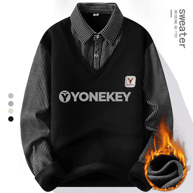 Erkekler üçin ýyly polo köýnek, uzyn ýeňli, gündelik we rahat stil