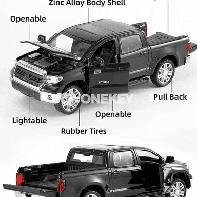 1:32 Toyota Tundra metal model awtoulagy, açylýan gapy, ses we ýagtylyk